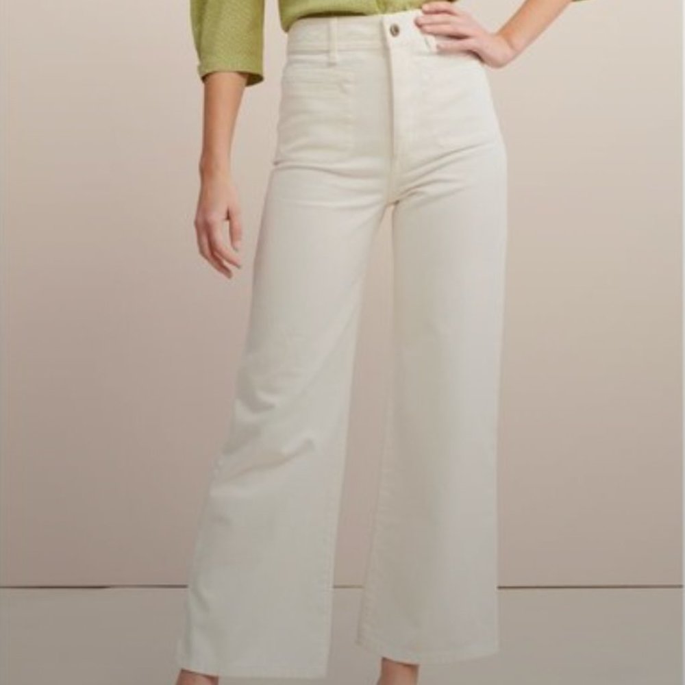 Rouje Ecru Wide Leg Jeans